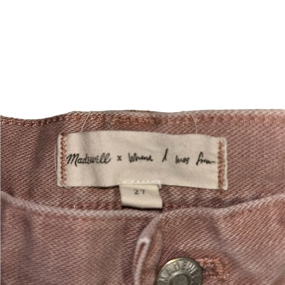 MADEWELL x WHERE I WAS FROM Crop Straight Leg Jean Size 27 Mauve Brown Neutral - Picture 4 of 4